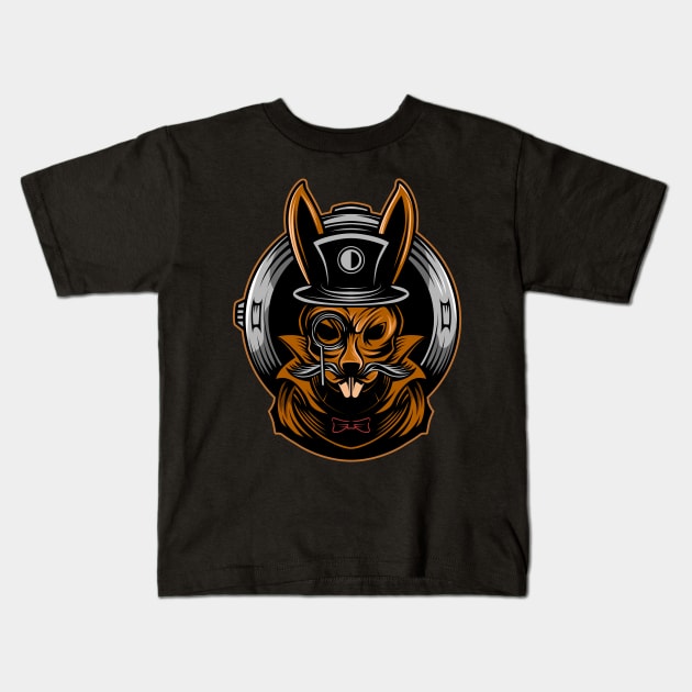 Rabbit steampunk Kids T-Shirt by Frispa